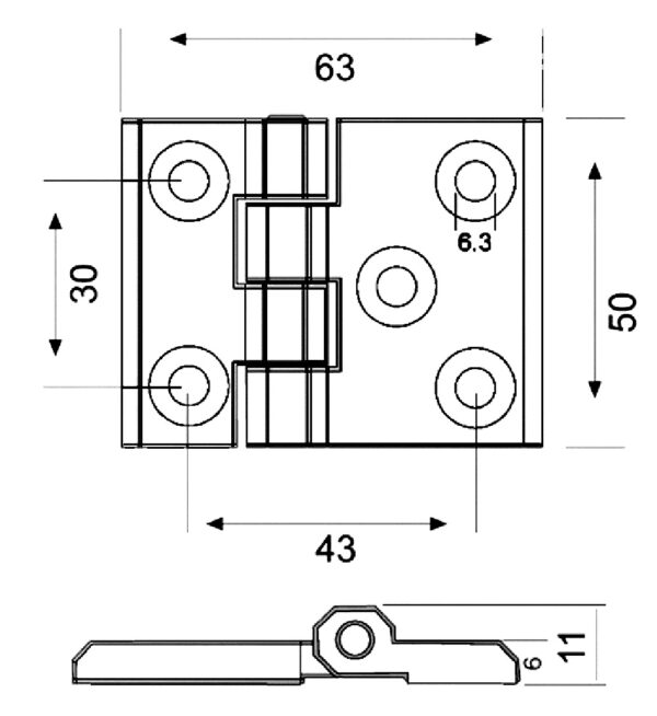 YAPRAK MENTEŞE METAL (SB 422-1) - Görsel 2