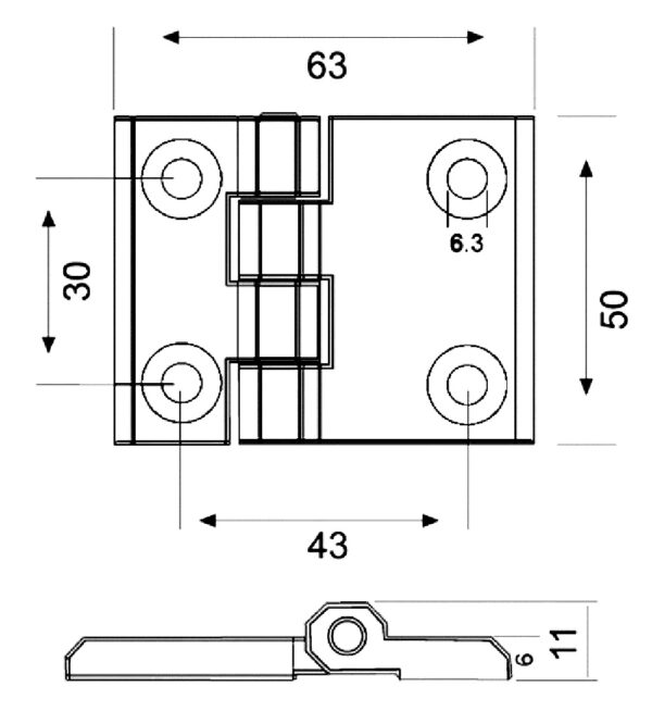 YAPRAK MENTEŞE METAL (SB 422-2) - Görsel 2