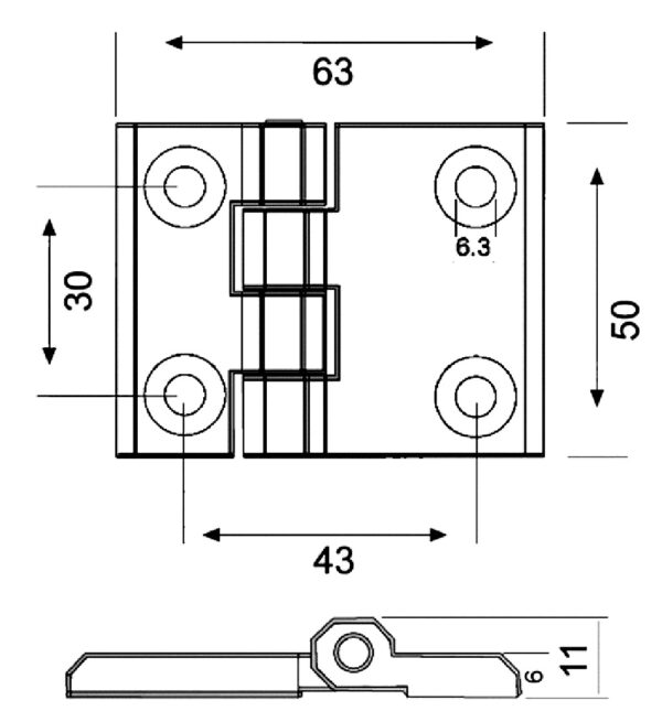 YAPRAK MENTEŞE METAL (SB 426-2) - Görsel 2
